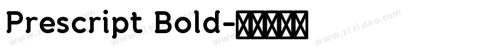 Prescript Bold字体转换